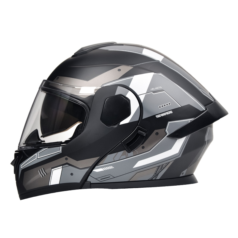 NB800 DOT 標準フリップアップオートバイヘルメットダブルバイザーモトクロスヘルメット