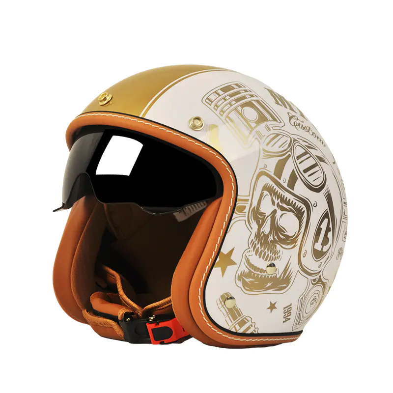 MT901 DOT 認定レトロオープンフェイスオートバイヘルメットモトクロスヘルメット