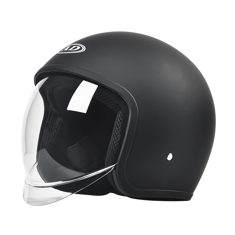 FG05 レトロオープンフェイスオートバイヘルメットダブルバイザーモトクロスヘルメット