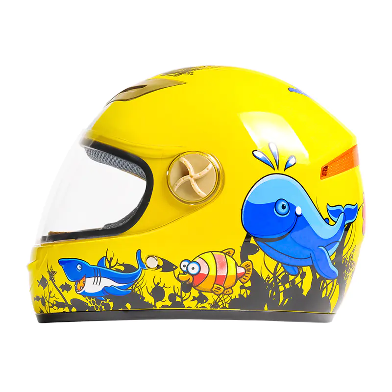 501 ABS キッズオートバイフルフェイスヘルメット漫画柄モトクロスヘルメット