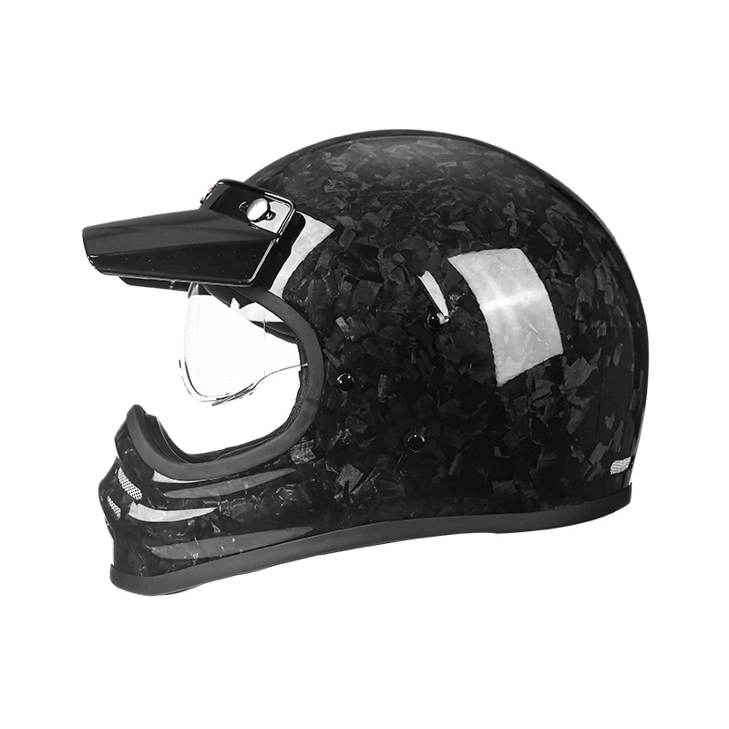 881 軽量カーボンファイバーフルフェイスオートバイヘルメットモトクロスヘルメット